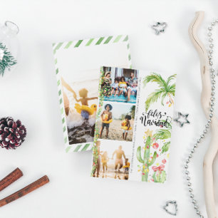 Feliz Navidad Kaktus Weihnachtsfoto Collage Feiertagskarte