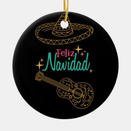 Feliz navidad keramik ornament (Vorne)