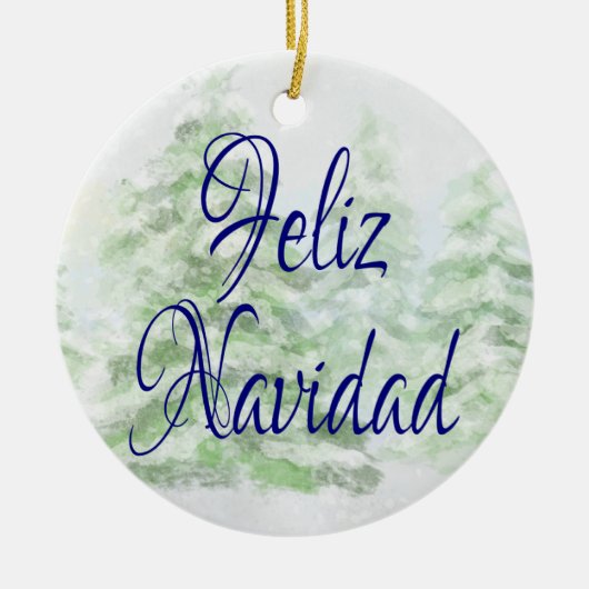 Feliz Navidad Keramik Ornament (Vorne)