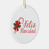 Feliz Navidad Keramik Ornament (Rechts)