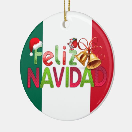 Feliz Navidad Keramikornament (Links)