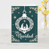 Feliz Navidad Krippenszene Karte (Gelbe Blume)