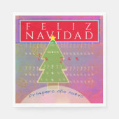 "Feliz Navidad" Kurze Weihnachtsmeldung Serviette (Vorderseite)