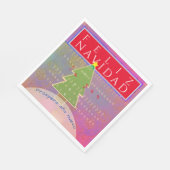 "Feliz Navidad" Kurze Weihnachtsmeldung Serviette (Ecke)