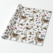 Feliz Navidad Lama-Packpapier Geschenkpapier (Ungerollt)