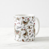 Feliz Navidad Lama-Tasse Kaffeetasse (VorderseiteRechts)