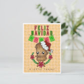 Feliz Navidad - Little Tamale (gelb) Postkarte (Stehend Vorderseite)