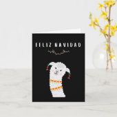 Feliz Navidad lustiges Lamama Spanisches Weihnacht Karte (Gelbe Blume)