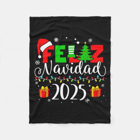 Feliz Navidad Matching Family Spanish Christmas Me Fleecedecke (Vorderseite)