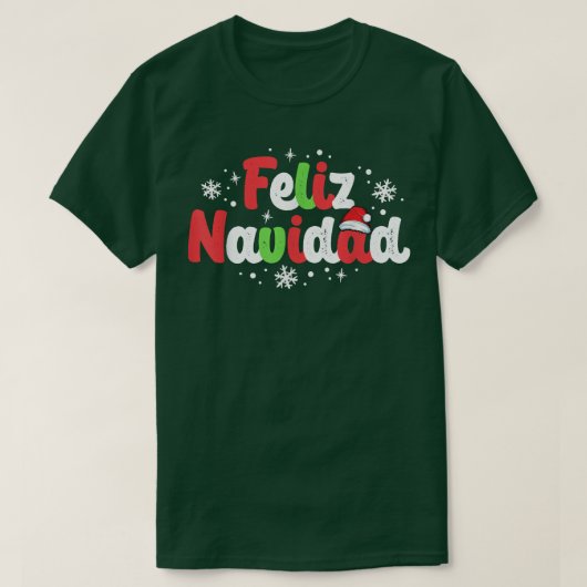 Feliz Navidad Matching Family Spanish Christmas Me T-Shirt (Design vorne)