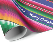 Feliz Navidad Merry Christmas farbenfrohe Serape-G Geschenkpapier (Rolleneckpunkt)
