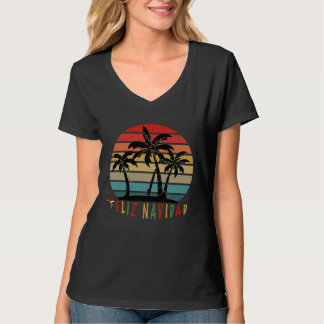 Feliz Navidad Merry Christmas Island Vibe Fun Holi T-Shirt