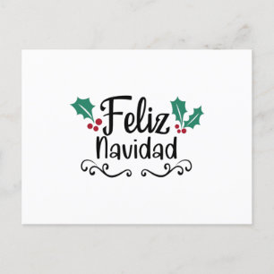 Feliz Navidad Merry Christmas Postkarte