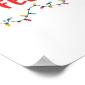 Feliz Navidad Merry Weihnachten Xmas Lights Pajama Poster (Ecke)