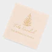 Feliz Navidad-Merry Weihnachtsbaum und Lichter Servietten Mit Folie (Links)