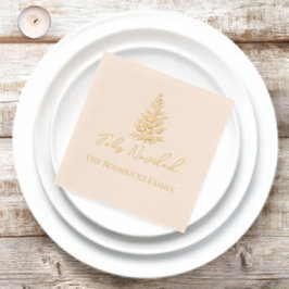 Feliz Navidad-Merry Weihnachtsbaum und Lichter Servietten Mit Folie