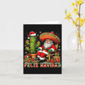 Feliz Navidad Mexican Christmas Santa Sombrero Cac Karte (Gelbe Blume)