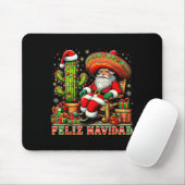 Feliz Navidad Mexican Christmas Santa Sombrero Cac Mousepad (Mit Mouse)
