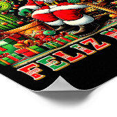 Feliz Navidad Mexican Christmas Santa Sombrero Cac Poster (Ecke)