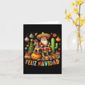 Feliz Navidad Mexican Funny Christmas Santa Festiv Karte (Gelbe Blume)