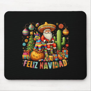 Feliz Navidad Mexican Funny Christmas Santa Festiv Mousepad