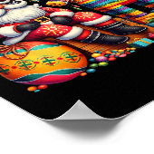 Feliz Navidad Mexican Funny Christmas Santa Festiv Poster (Ecke)