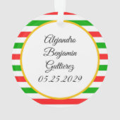 Feliz Navidad Mexico Weihnachtsgebäck Foto Ornament (Rückseite)