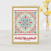 Feliz Navidad Mexiko Spanisch Frohe Weihnachtslied Karte (Gelbe Blume)