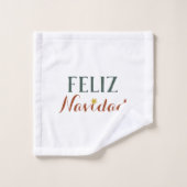 Feliz Navidad Minimaler Weihnachtsstar Badhandtuch Set (Waschlappen)