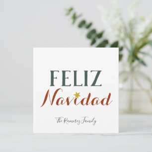 Feliz Navidad Minimaler Weihnachtsstar Feiertagskarte