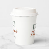 Feliz Navidad Minimaler Weihnachtsstar Pappbecher (Links)