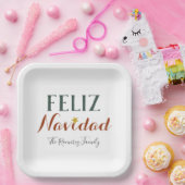 Feliz Navidad Minimaler Weihnachtsstar Pappteller (Party)