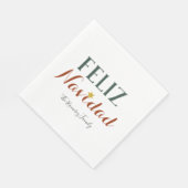 Feliz Navidad Minimaler Weihnachtsstar Serviette (Ecke)