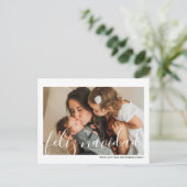 Feliz Navidad Minimalistisch Typografy Foto Postkarte (Stehend Vorderseite)