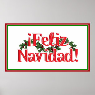 Feliz Navidad mit Holly Poster