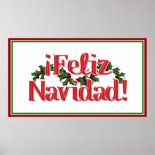 Feliz Navidad mit Holly Poster (Vorne)