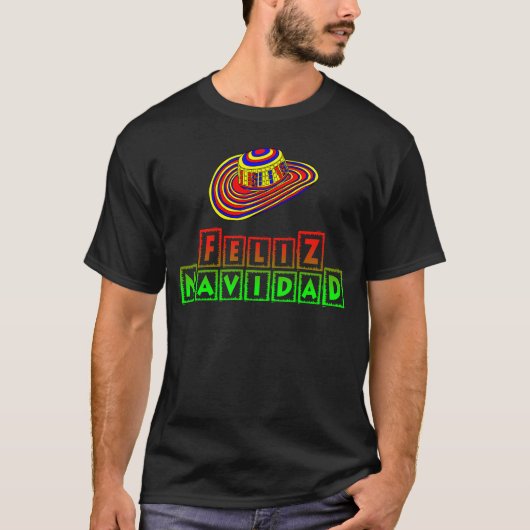 Feliz Navidad mit Sombrero-WeihnachtsShirt T-Shirt (Vorderseite)