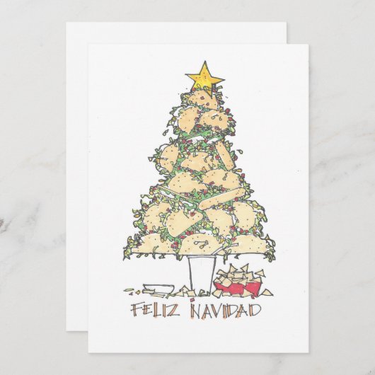 FELIZ NAVIDAD MITTEILUNGSKARTE (Vorne/Hinten)