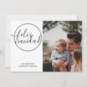 Feliz Navidad Modern Christmas Foto Card Einladung (Vorderseite)