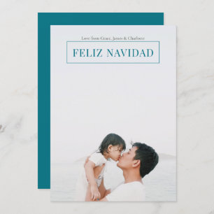 Feliz Navidad Modern Christmas Green Card Einladung