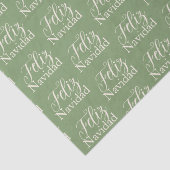 Feliz Navidad Modern Green Christmas Holiday Seidenpapier (Detail)