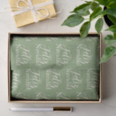 Feliz Navidad Modern Green Christmas Holiday Seidenpapier (Geschenk)