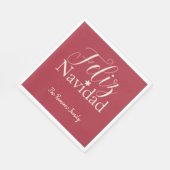 Feliz Navidad Moderner Weihnachten.Familienurlaub Serviette (Ecke)