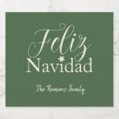 Feliz Navidad Modernes Weihnachts-Party Bierflaschenetikett (Einzelnes Label)