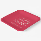 Feliz Navidad Modernes Weihnachts-Party Pappteller (Gewinkelt)