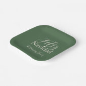 Feliz Navidad Modernes Weihnachts-Party Pappteller (Gewinkelt)