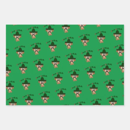 Feliz Navidad Monkey Geschenkpapier Set (Vorderseite 2)