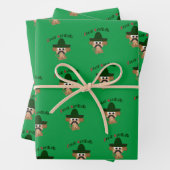 Feliz Navidad Monkey Geschenkpapier Set (Beispiel)