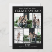 Feliz Navidad Multi-Foto-Urlaubskarte Feiertagskarte (Vorderseite)