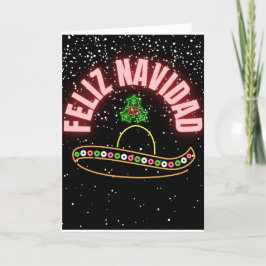 Feliz Navidad Neon Sombrero Feriencard Feiertagskarte